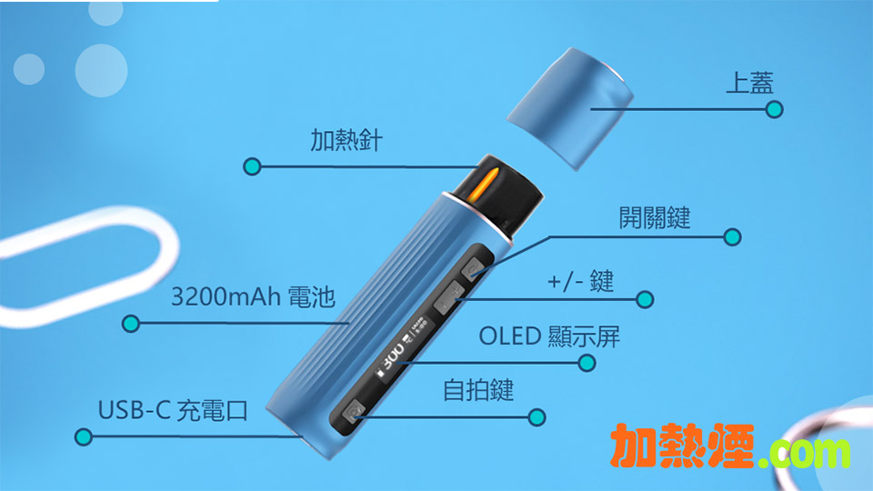 HiTaste Hi10 IQOS代用加熱煙機結構圖